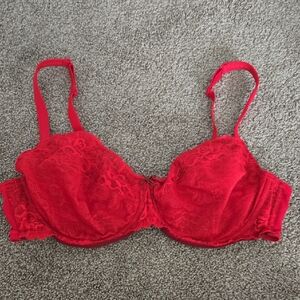 Cacique Vibrant Red Lace Bra Size 40D